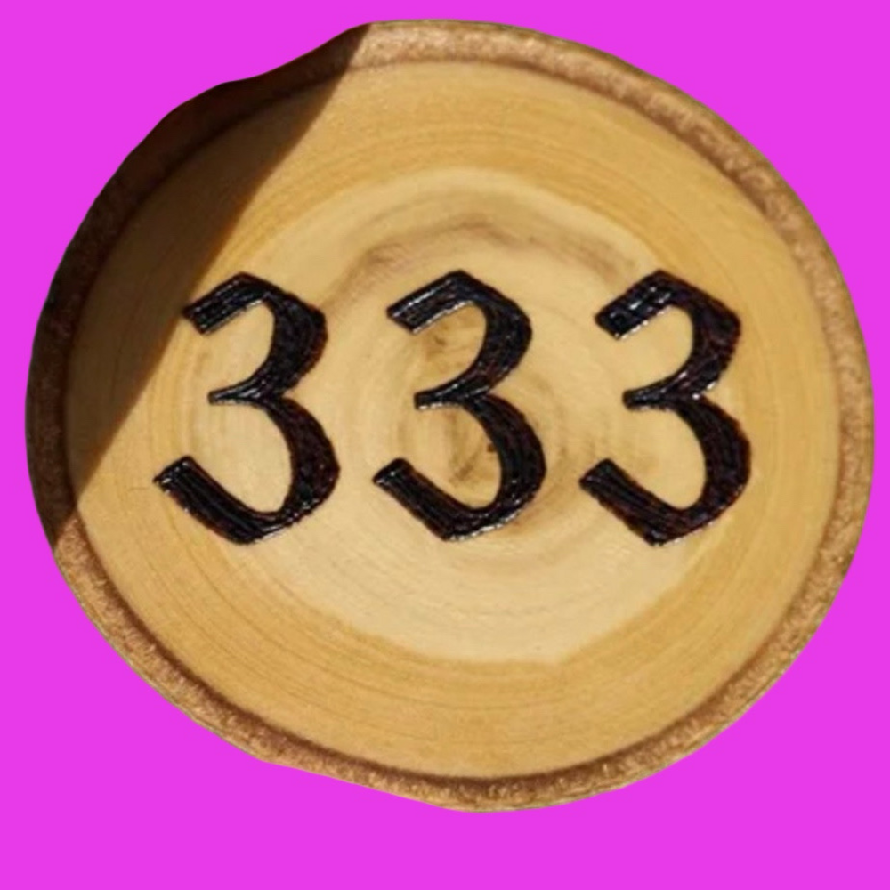 NWOT Handmade Angel Number Wood Burned Magnet